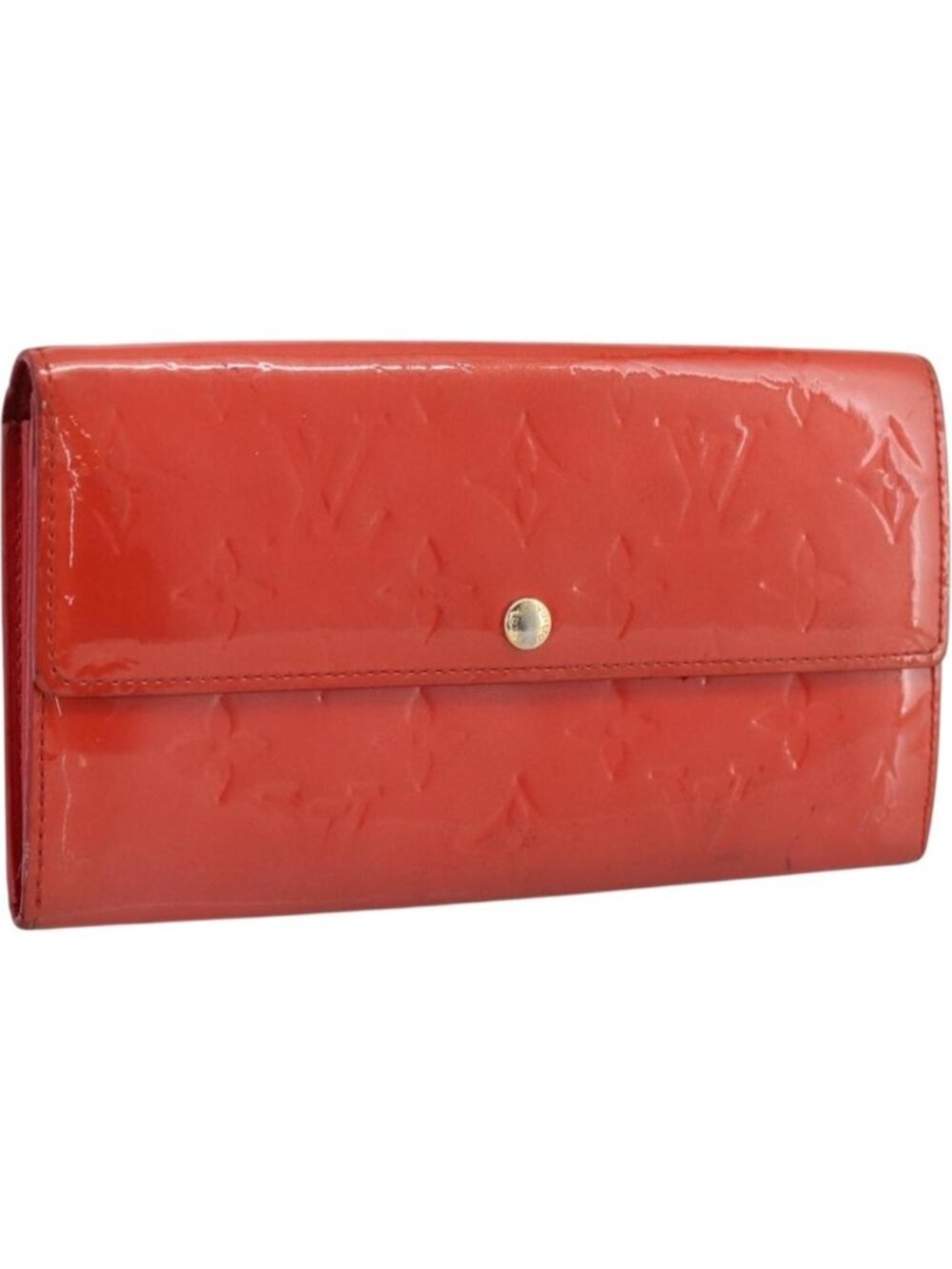 LOUIS VUITTON Vernis Portefeuille Sarah Wallet Orenge Sunset M93634